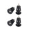 6Paren Aluminium Alloy Handlebar Cap Zwart Lichtgewicht Eindplug 1