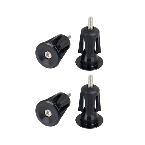 6Paren Aluminium Alloy Handlebar Cap Zwart Lichtgewicht Eindplug