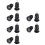 6Paren Aluminium Alloy Handlebar Cap Zwart Lichtgewicht Eindplug 6