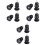 6Paren Aluminium Alloy Handlebar Cap Zwart Lichtgewicht Eindplug 3