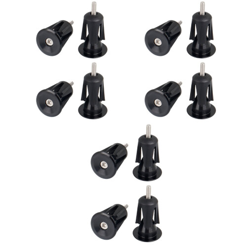 6Paren Aluminium Alloy Handlebar Cap Zwart Lichtgewicht Eindplug 2