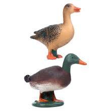 2Pcs Simulation Duck Model Decor Ornament Kids Cognitive Toy
