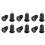 6Paren Aluminium Alloy Handlebar Cap Zwart Lichtgewicht Eindplug 4