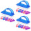 18Pcs Plastic Handle Nail Brushes Assorted Colors Fingernail Cleaners 6