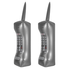 2pcs Silver Inflatable Vintage Phone Props Halloween Event Decorations