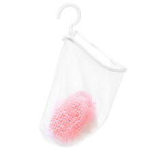 4pcs Mesh Hanging Bag Polyester Clip Storage White