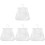 4pcs Mesh Hanging Bag Polyester Clip Storage White 7