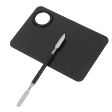6St Nail Art Mengpalet Zwart Roestvrijstaal Voor Kleurmix En Nail Kit