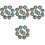 40 Pcs Diy Button Rivets Retro Suitcase Buckle Craft Concho 5