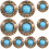 40 Pcs Diy Button Rivets Retro Suitcase Buckle Craft Concho 3