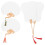 8 Pcs Diy Bamboo Handle Blank Fans For Decorative Graffiti Craft 3
