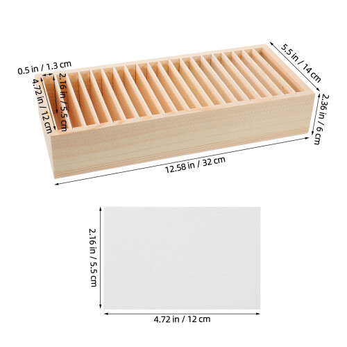 2 Pcs Point Clip Led Light Wooden Storage Box Space-Saving Office 1
