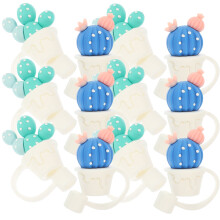 24 Pcs Cartoon Straw Tips Cover Reusable Dust-Proof Caps
