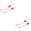 4Sets Portable Red PVC Dust Covers for Hydraulic Quick Connectors 6
