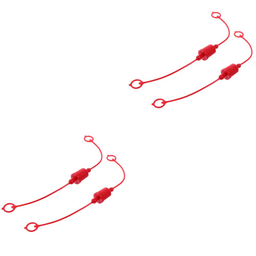 4Sets Portable Red PVC Dust Covers for Hydraulic Quick Connectors 2