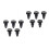 2 Count Filter Pool Cue Billiard Cue End .5x2.2cm Black 8