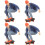 4Pcs Mini Skateboarding Figure Model Colored Human Layout 6