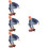 4Pcs Mini Skateboarding Figure Model Colored Human Layout 8