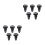 2 Count Filter Pool Cue Billiard Cue End .5x2.2cm Black 4