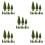 60 Pcs Mixed Pine Model Trees For Train Scenery And Mini Landscaping 7