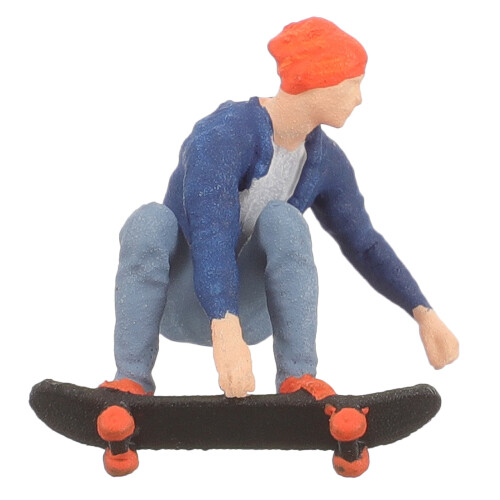 4Pcs Mini Skateboarding Figure Model Colored Human Layout 2