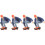 4Pcs Mini Skateboarding Figure Model Colored Human Layout 5