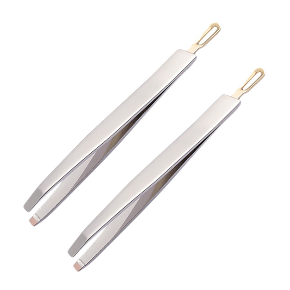 Iplusmile 2 Pcs Professional Eyebrow Tweezers For Facial Hair Women Flat Mouth