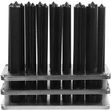 Raindrops Black Steel Punch Set For Home Use With Base Design 1 Set