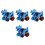 4Pcs Dinosaur Car Inertial Pull Back Transforming Educational Toy 3