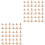 60 Pcs Copper Flat Head Screws Studs For Notebook Craft Diy 3