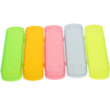 5Pcs Portable Candy Color Toothbrush And Toothpaste Travel Case