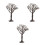 3Pcs Model Trees Miniature Plants For Train Scenery Architecture 6