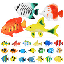 72 Pcs Tropical Fish Toys Plastic Models Educational Figures For Kids