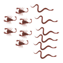 36Pièces Modèles Serpents En Plastique Marron Jouets Farces Halloween