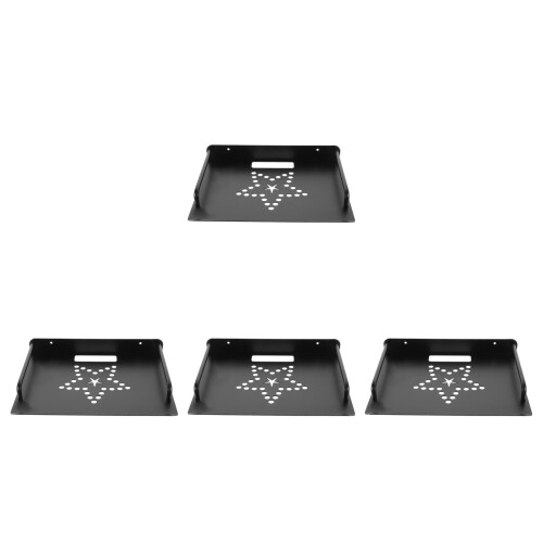 4Pcs Wall Mounted Metal Projector Shelf Floating Router Rack 2
