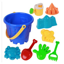 9Pcs Castle Sand Tools Beach Set With Cartoon Molds And Bucket