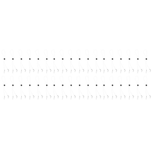 36Pcs Adjustable White Cord Rope Belt for Holding 2