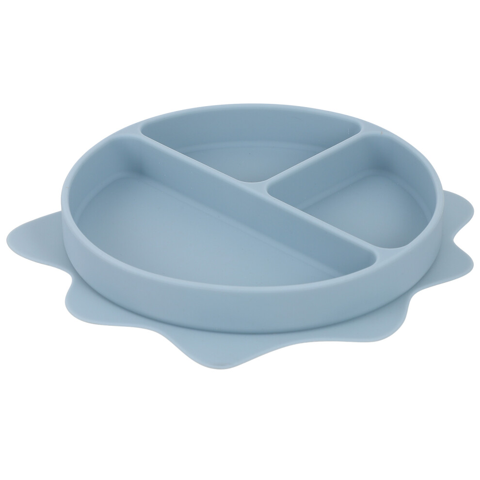 Villcase 2Pcs Silicone Baby Plate Divided Non-Slip Bowl Cartoon Sun Shape