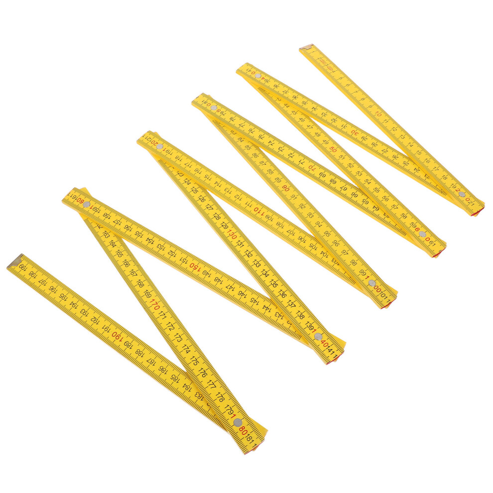 4Pcs Compact Folding Wood Ruler Precision Meter Stick For Woodworking 3623375873535