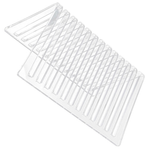 2Pièces Organisateur Cd Vinyle Transparent Design Moderne Stable 2