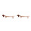 2Pcs Dog Shaped Chopsticks Holder For Spoon Fork Rose Gold 8