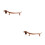 2Pcs Dog Shaped Chopsticks Holder For Spoon Fork Rose Gold 6