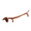 2Pcs Dog Shaped Chopsticks Holder For Spoon Fork Rose Gold 2