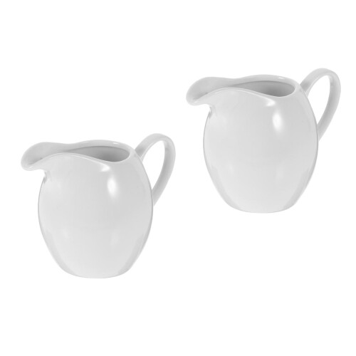 2Pcs Ceramic Gravy Jar Sauce Cup Milk Dispenser 2