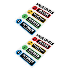 8 Sets Waterproof Classroom Noise Level Posters And Wall Decals