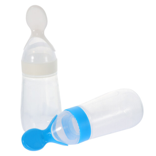 4 Pcs Rice Paste Bottles For Baby Cereal Feeders Silicone