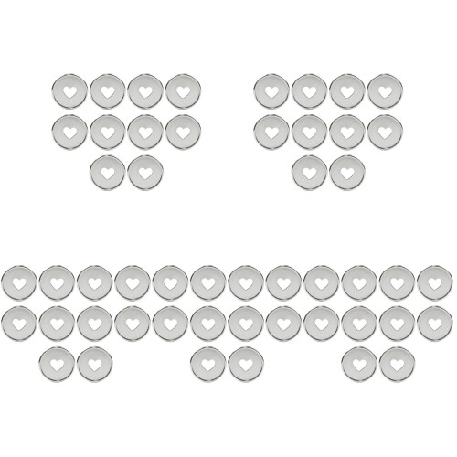 50Stk Runde Bindescheiben Silber Für Stabile Büro-Planer Clips 1