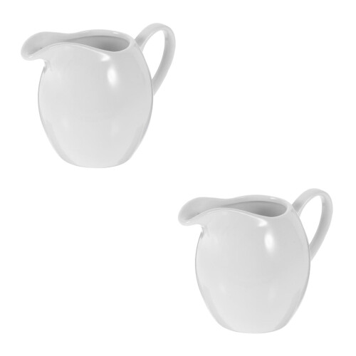 2Pcs Ceramic Gravy Jar Sauce Cup Milk Dispenser 1