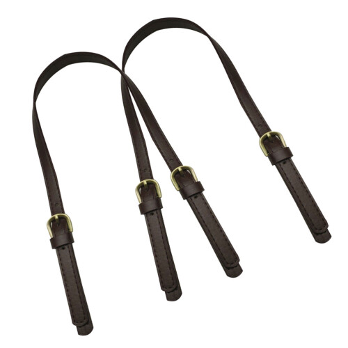 6 Pcs Synthetic Handbag Handles Durable Tote Strap Deep Coffee