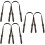 6 Pcs Synthetic Handbag Handles Durable Tote Strap Deep Coffee 8